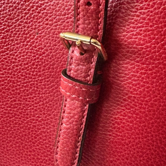 Coach Mollie Apple red double Face Leather Tote Bag - Picture 13 of 15